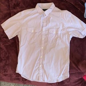Banana Republic Light Purple Short-Sleeved Shirt
